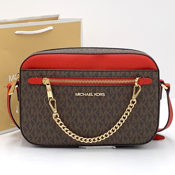 MICHAEL KORS
Jet Set Large Logo Crossbody Bag Flame Multi/ Brown color - Picture 2 of 16